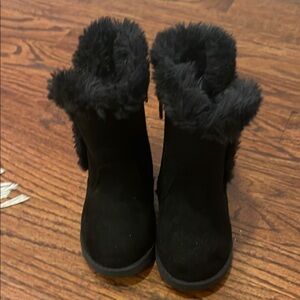 Cozy Black Kids Boots